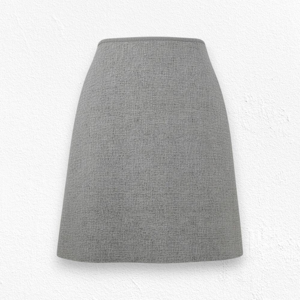 Y2K Eddie Bauer Wool Silk Blend Tweed Skirt Size 14 Gray A-Line Officecore